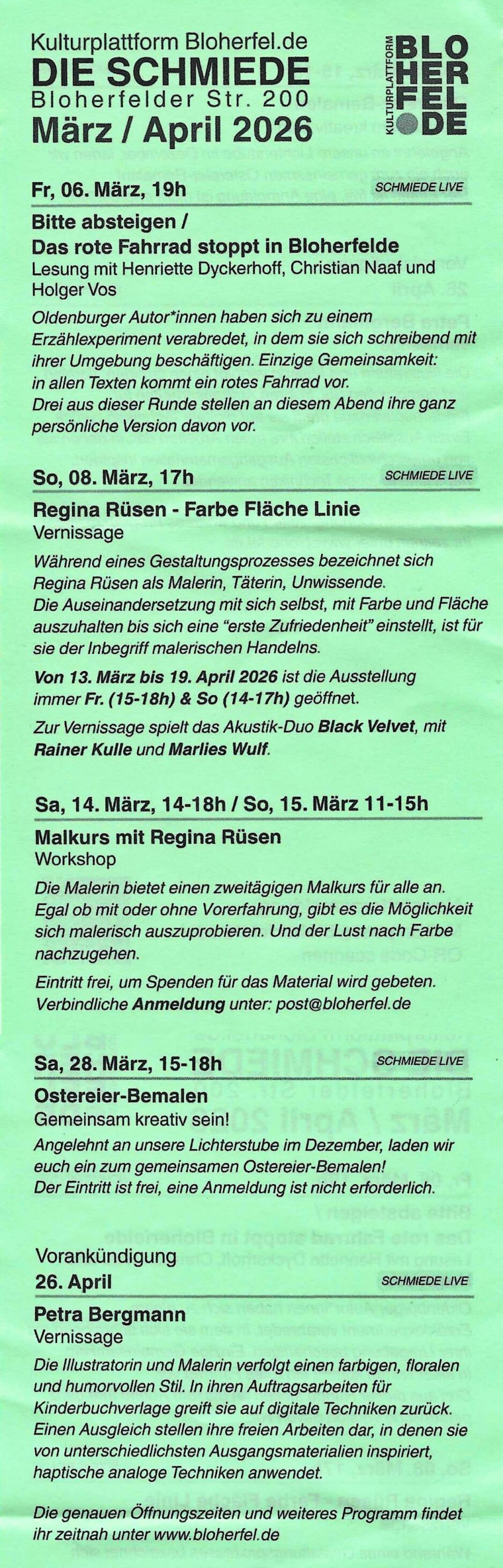 Neues aus der „Schmiede“